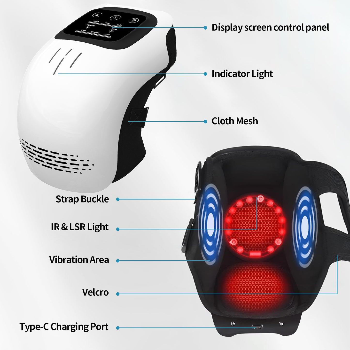 FlexSauna™| Heated Knee Massager for Arthritis & Joint Pain, Intelligent Kneading & Laser Therapy Support