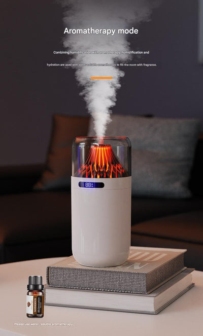 Wireless Volcano Spa Humidifier - Ultra-Quiet Personal Diffuser for Sleep & Travel