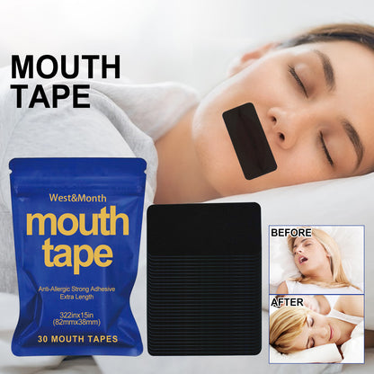 West&Month™ Advanced Sleep Mouth Strips for Snoring Relief & Sleep Apnea – 30 Count